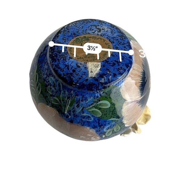 lesal ceramics lisa lindberg floral handpainted pitcher - Picture 12 of 12